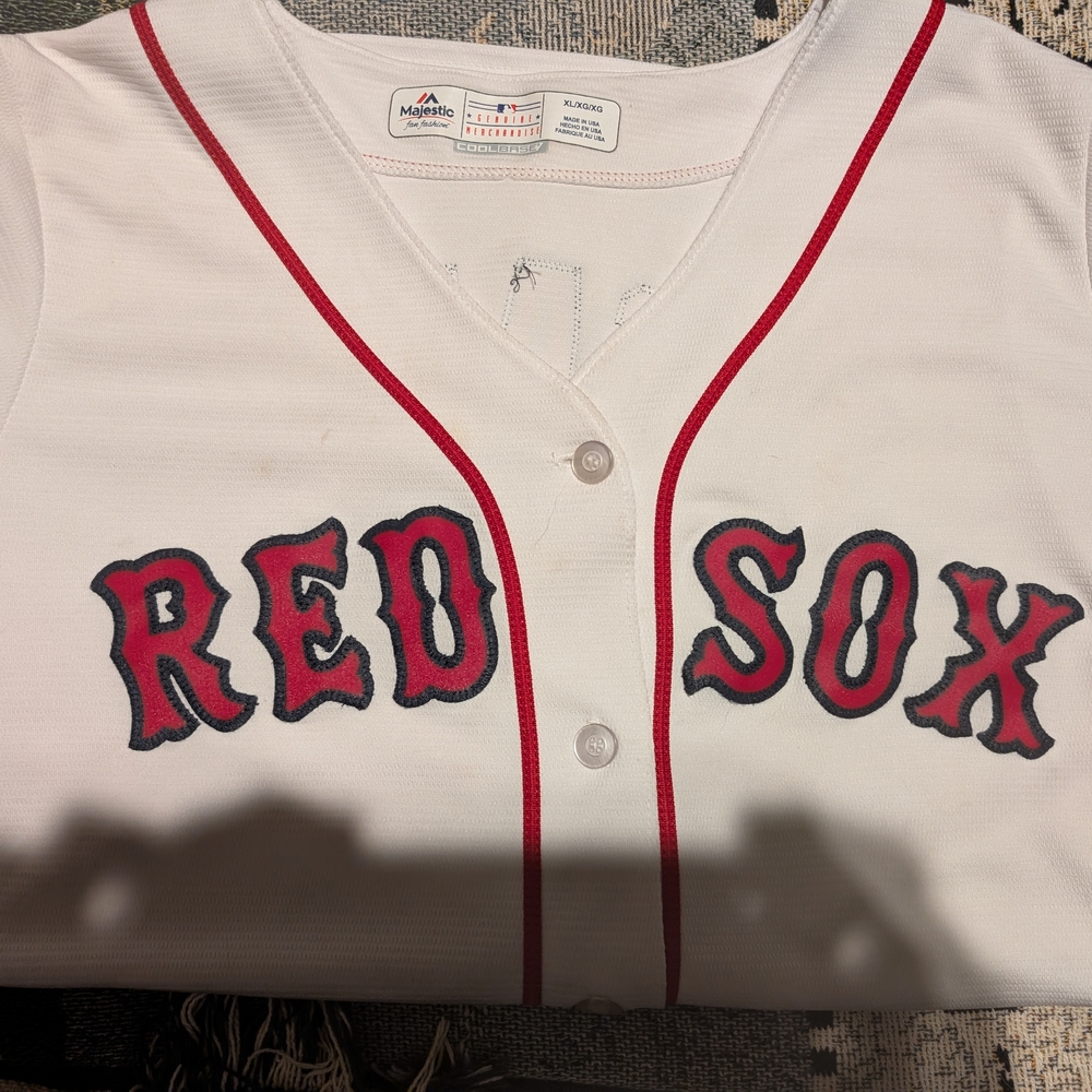 Majestic Red Sox #2 Bogaerts White Baseball Jersey